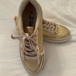 NEW Boutique Gold sneakers